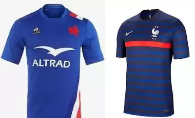 Camisetas selecciones de Francia de Rugby y Fútbol