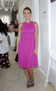 Leighton Meester is gorgeous in pink