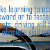 Driving: going the way of swords and spats