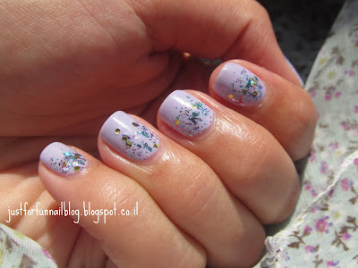 reverse Glitter gradient with Gade - 381 Lilac Melody Glitter - Wow Cosmetics 376