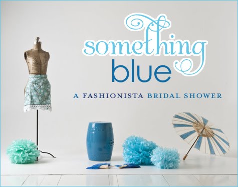 This darling Something Blue fashionista bridal shower was created by 