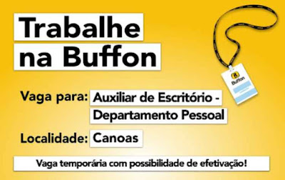 Buffon abre vaga para Aux. Administrativo em Canoas