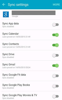 tips menghemat baterai android di google sync services