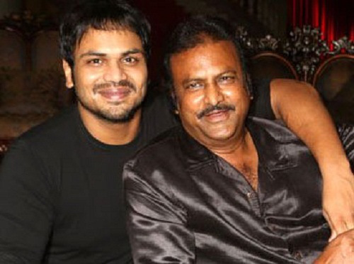 Manchu Manoj with his father  Mohan Babu 