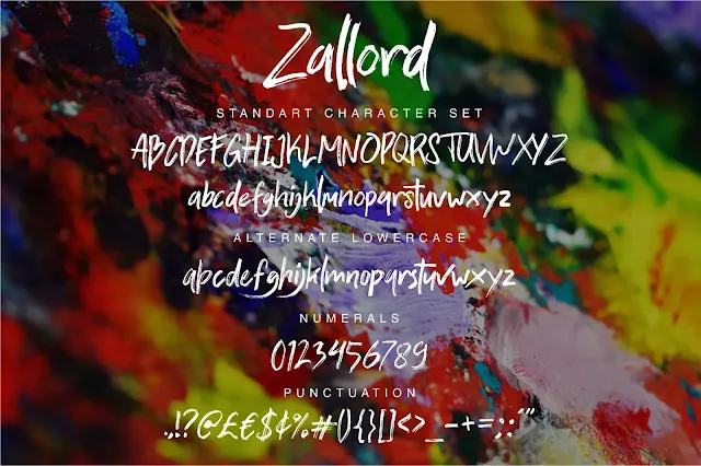 Zallord Brush Font