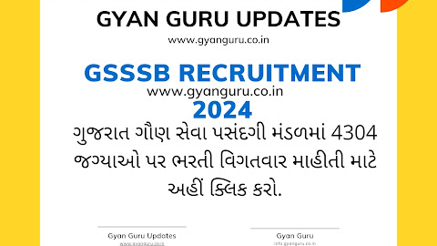 GSSSB CLERK RECRUITMENT 2024 | APPLY ONLINE | CALL LETTERS | RESULT: