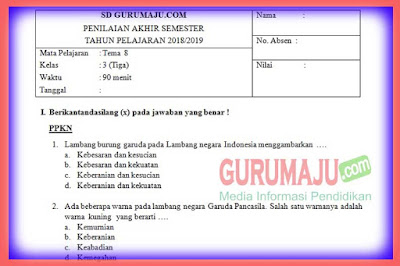 yang  akan Admin bagikan ini sebagai bahan pembelajaran untuk Adik Soal UAS / PAS Kelas 3 Tema 8 Semester 2 Kurikulum 2013 Revisi 2018