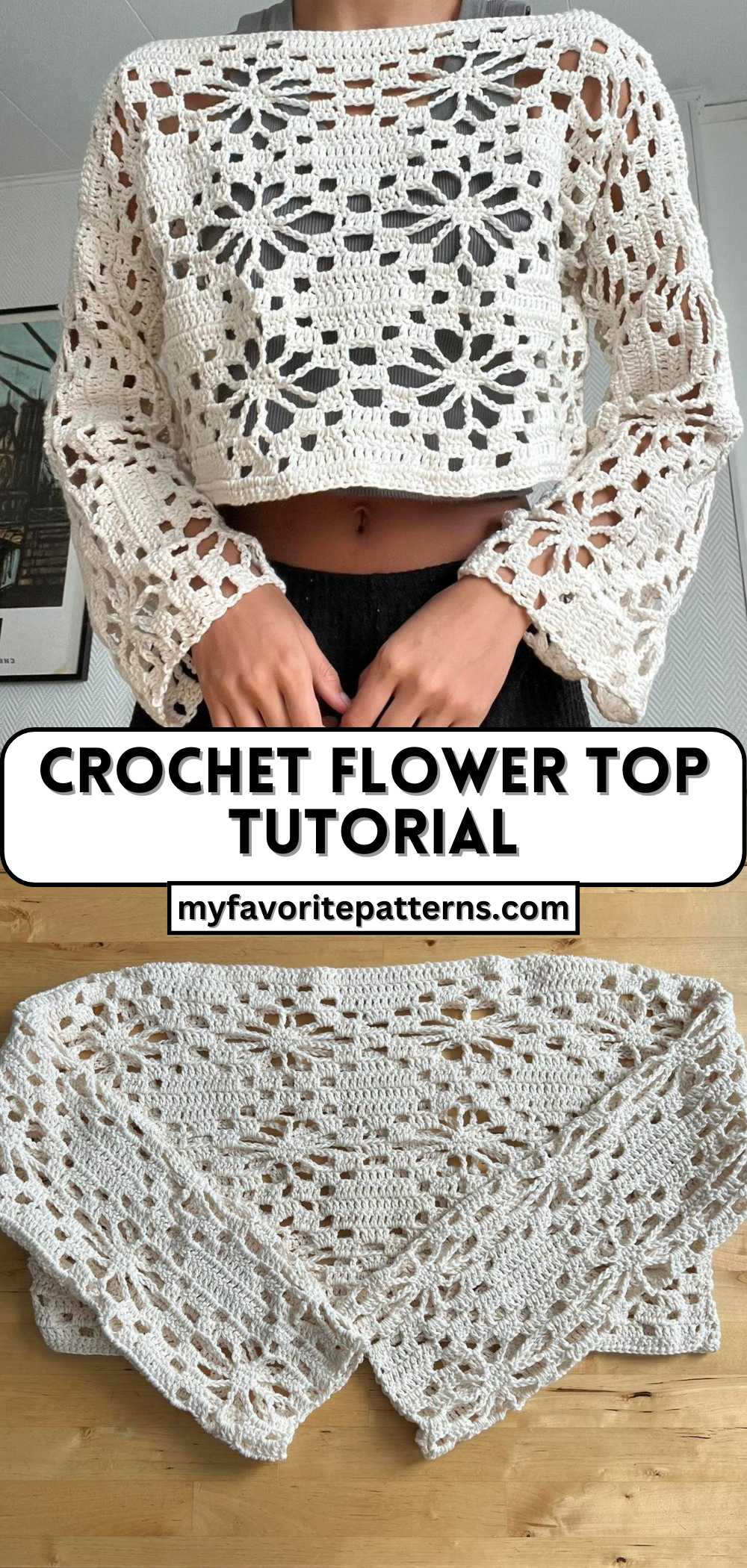 Crochet Flower Top Tutorial - Free Crochet Pattern - MyFavoritePatterns