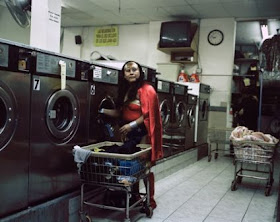 Maria Luisa Romero from the State of Puebla works in a Laundromat in Brooklyn, New York. She sends 150 dollars a week