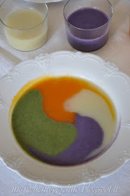 creme di verdure patate viola,