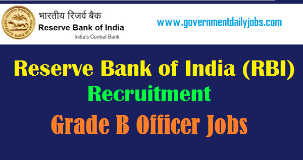 RBI Officer Grade B Jobs 2021