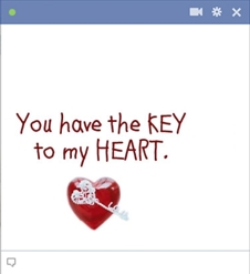 Key to heart emoticon