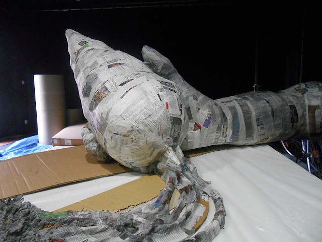 sculpture géante papier mâché