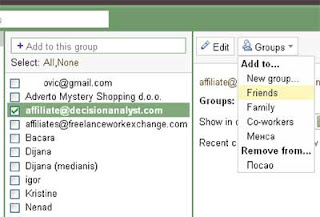 Gmail group contact