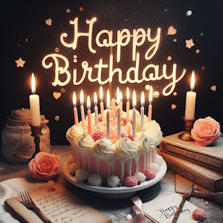 Happy Birthday cake images with candles free Download