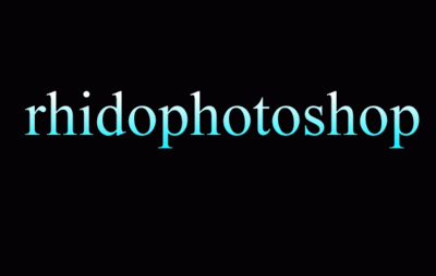 membuat animasi  teks dengan photoshop Rhido Photoshop