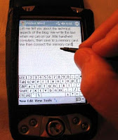 my little PDA, writing this post