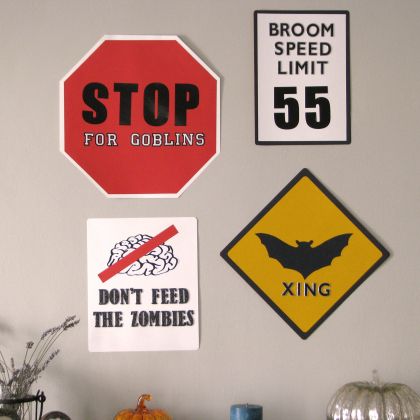 Craft: Ghoulish Traffic Signs