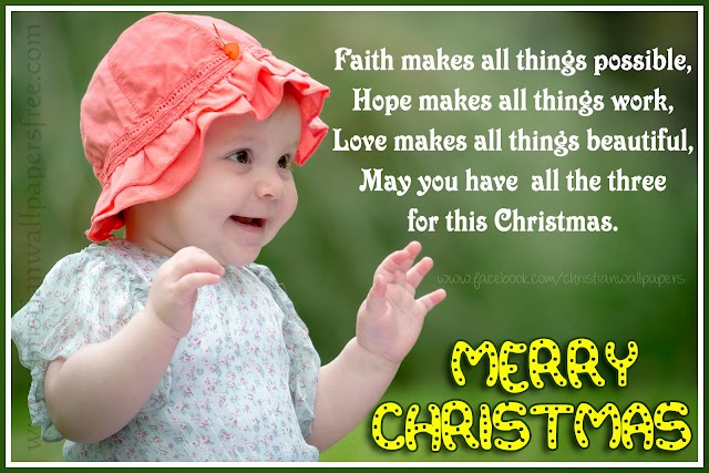 Merry Christmas HD Baby Greetings Card