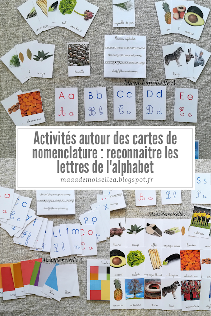 || Activités autour des cartes de nomenclature : reconnaitre les lettres de l'alphabet