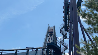 Bizarro Lift Hill Floorless Roller Coaster Six Flags Great Adventure