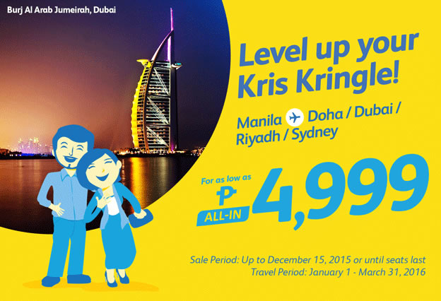 Cebu Pacific Manila to Doha Promo Fares 2016