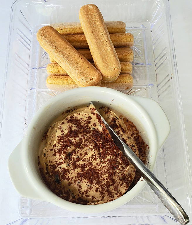 this is an Italian copycat of the popular Tiramisu dessert in dip form with lady fingers