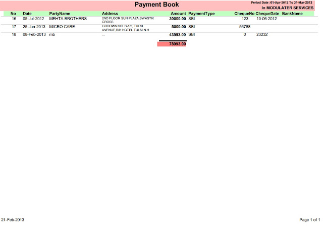 PAYMENT BOOK