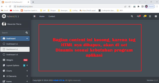 tampilan template website