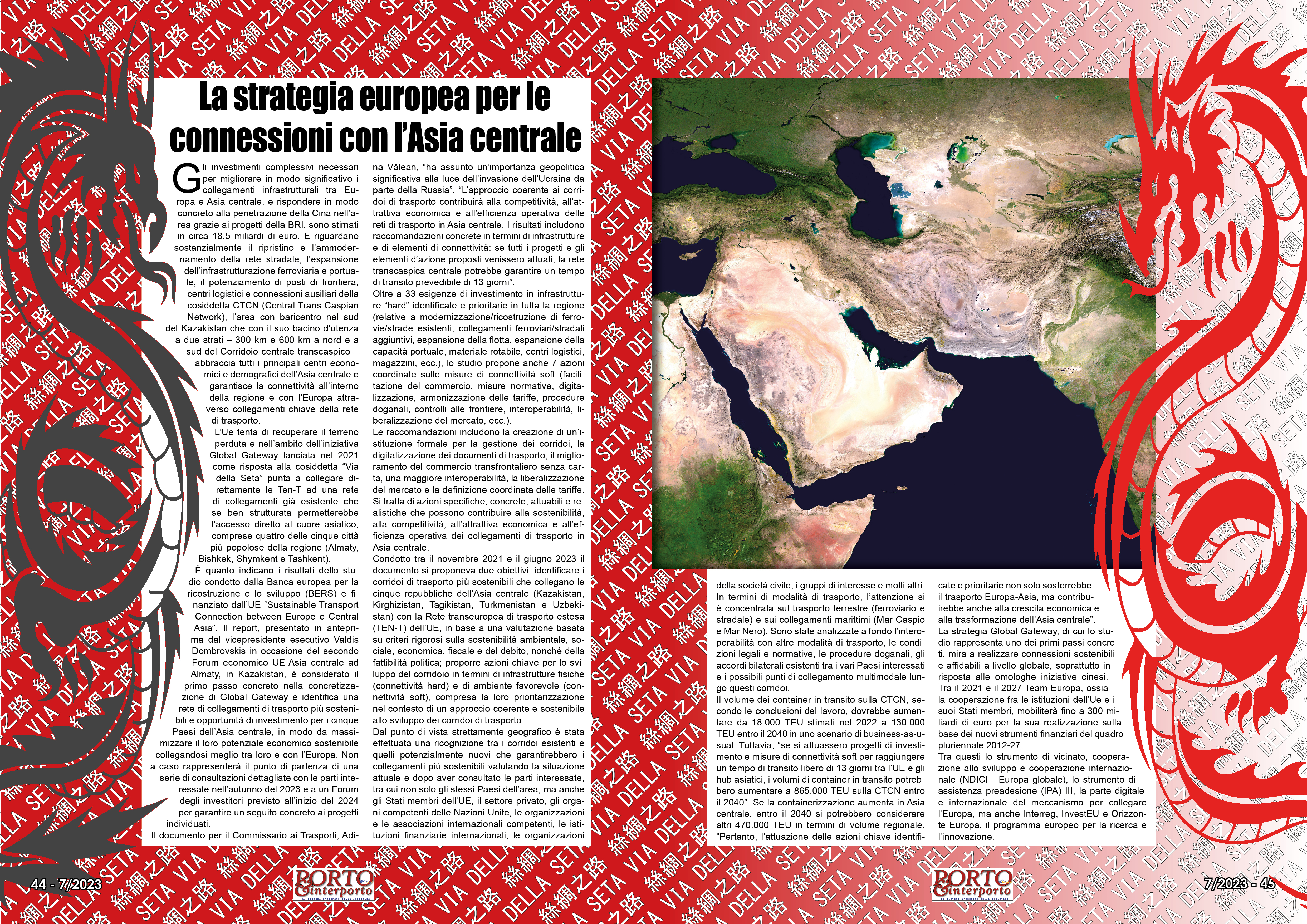 LUGLIO 2023 PAG. 44 - La strategia europea per le connessioni con l’Asia centrale