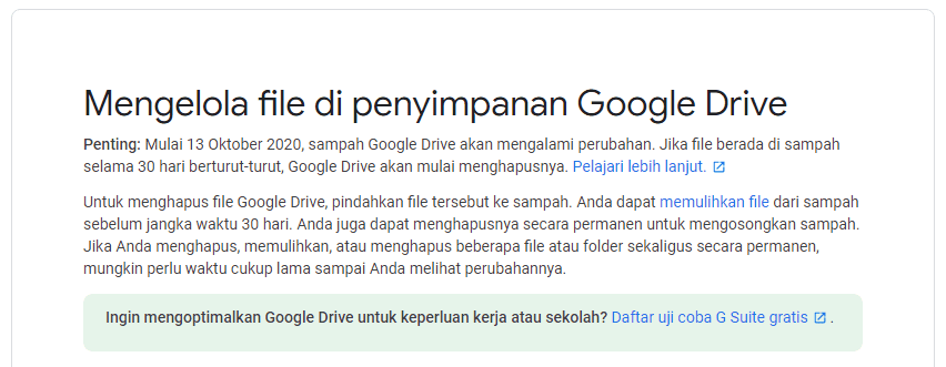 Cara Mengosongkan Ruang Penyimpanan Google Drive