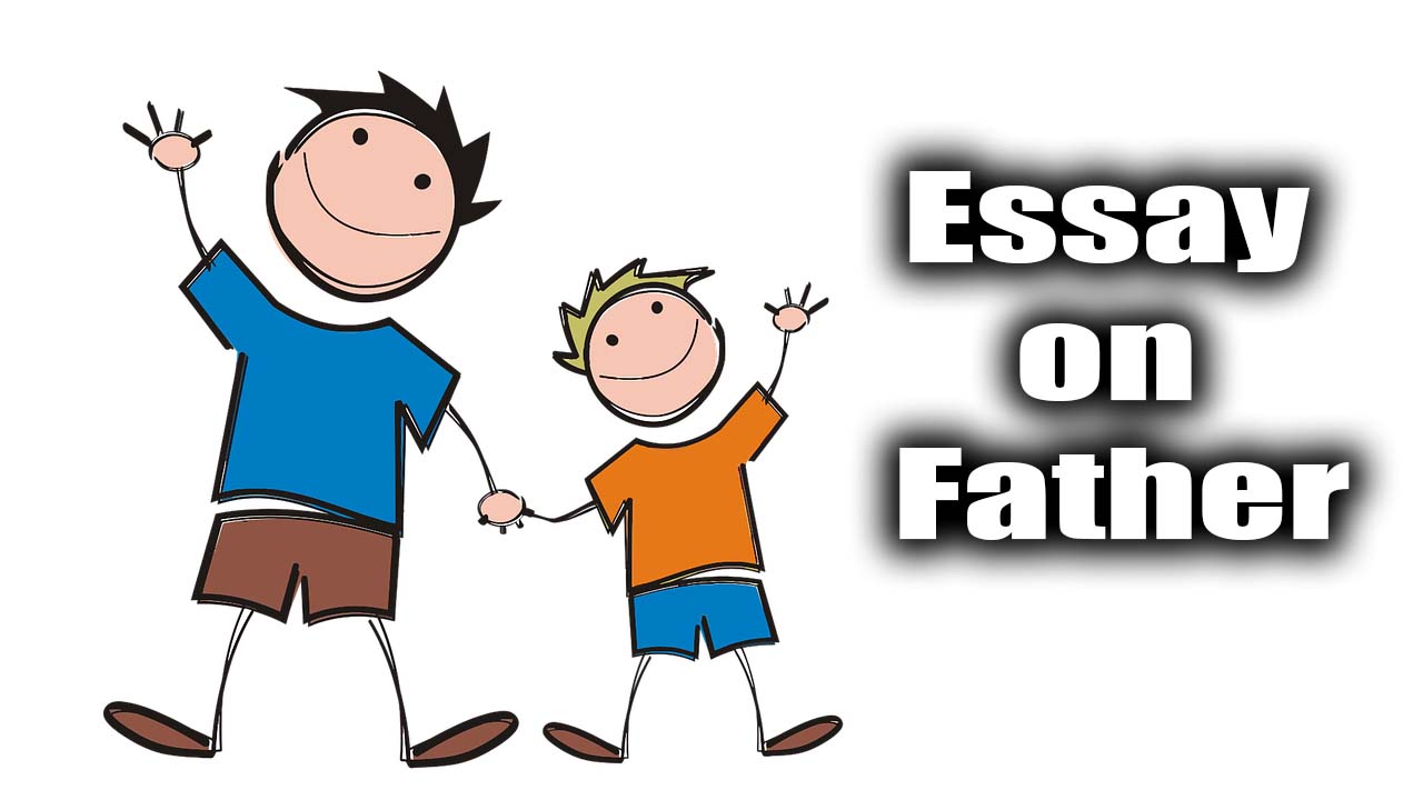 vector image of son and father used for essay on my father in english