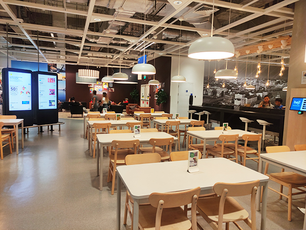 inside Swedish restaurant IKEA