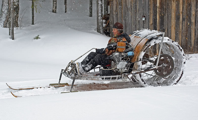 Homemade Snowmobile