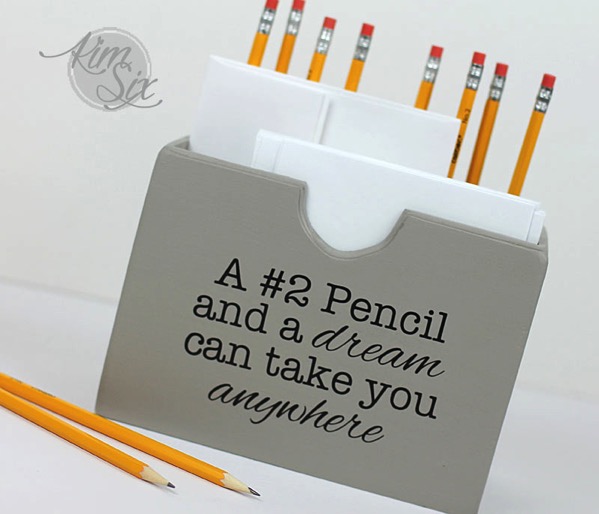 A pencil and a dream desk organizer