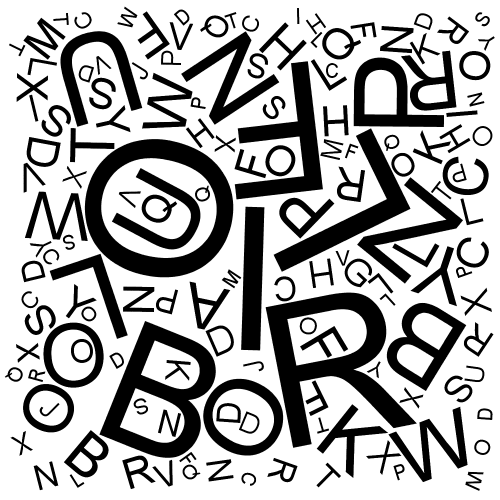 Puzzle Letters AZ for Writing Graffiti Alphabet