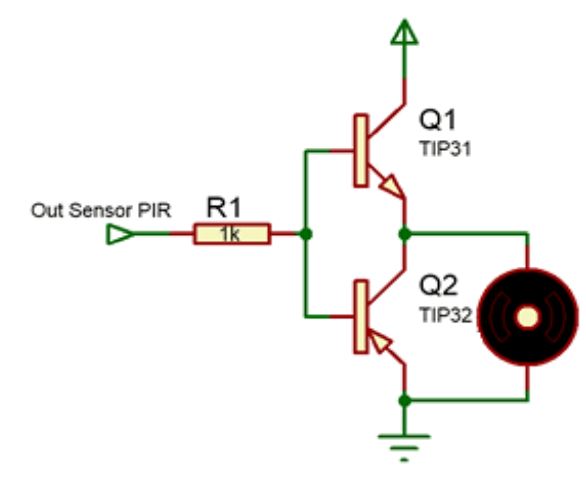 Implementasi Sensor PIR dengan motor DC