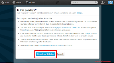 Deactive Twitter