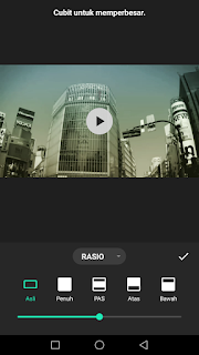 Cara edit video mengubah rasio video menggunakan aplikasi Inshot di Android