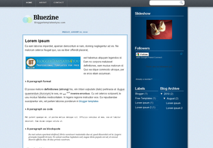 Bluezine Blogger Template