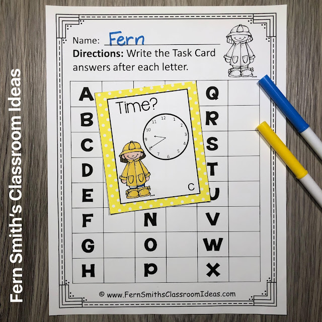 Click Here to Grab These Spring Telling Time to the Nearest Five Minutes Task Cards To Use in Your Classroom Today!