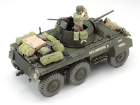 Tamiya 1/35 U.S. M8 Light Armored Car "Greyhound" Combat Patrol Set (25196) English Color Guide & Paint Conversion Chart