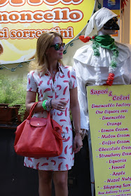 Summer in Sorrento, red hot chili peppers dress, happiness dress, Longchamp bag, Fashion and Cookies, fashion blogger