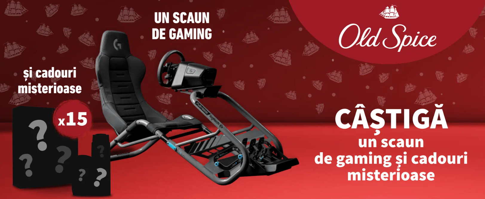 Concurs OLD SPICE - Castiga un scaun de gaming sau 15 cadouri misterioase