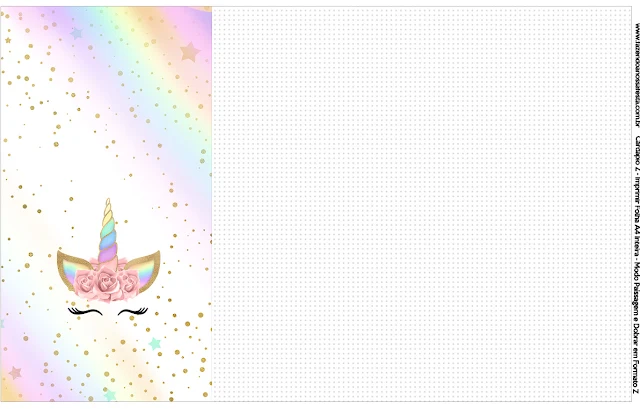 Unicornio y Arco Iris: Imprimibles Gratis para Fiestas. 