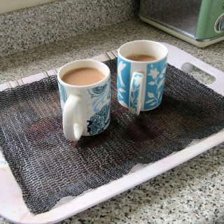 non-slip material on tea tray