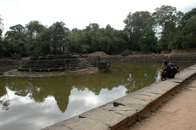 Contemplating at Neak Pean