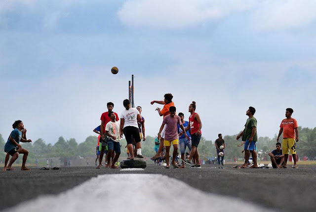 Playground at Runway of Tuvalu