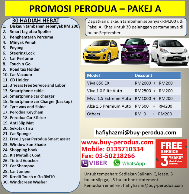 Promosi Perodua Baharu: September 2013