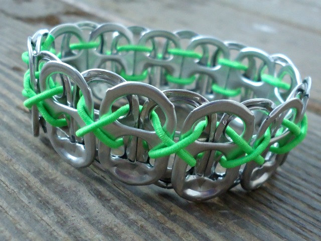 5 braceletes de anéis de latinhas de alumínio